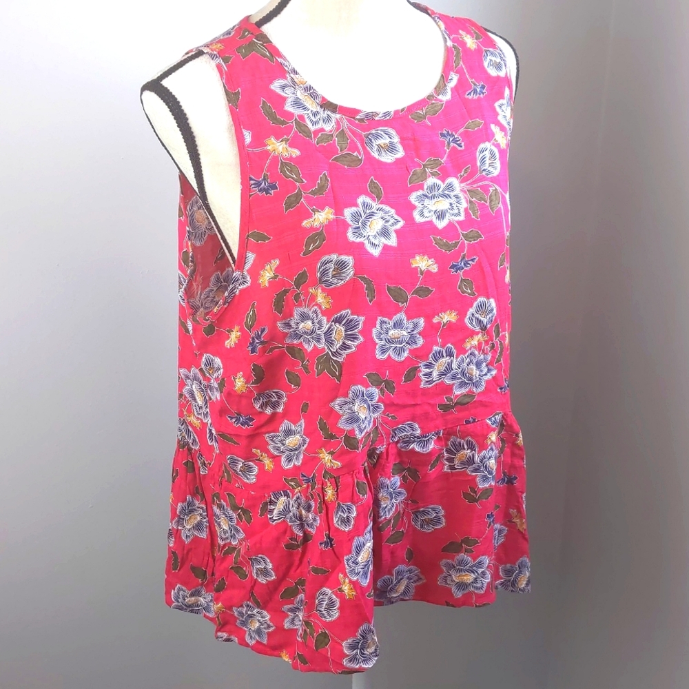 🆕️ Floral Pink Tank Top by Falls Creek / Large